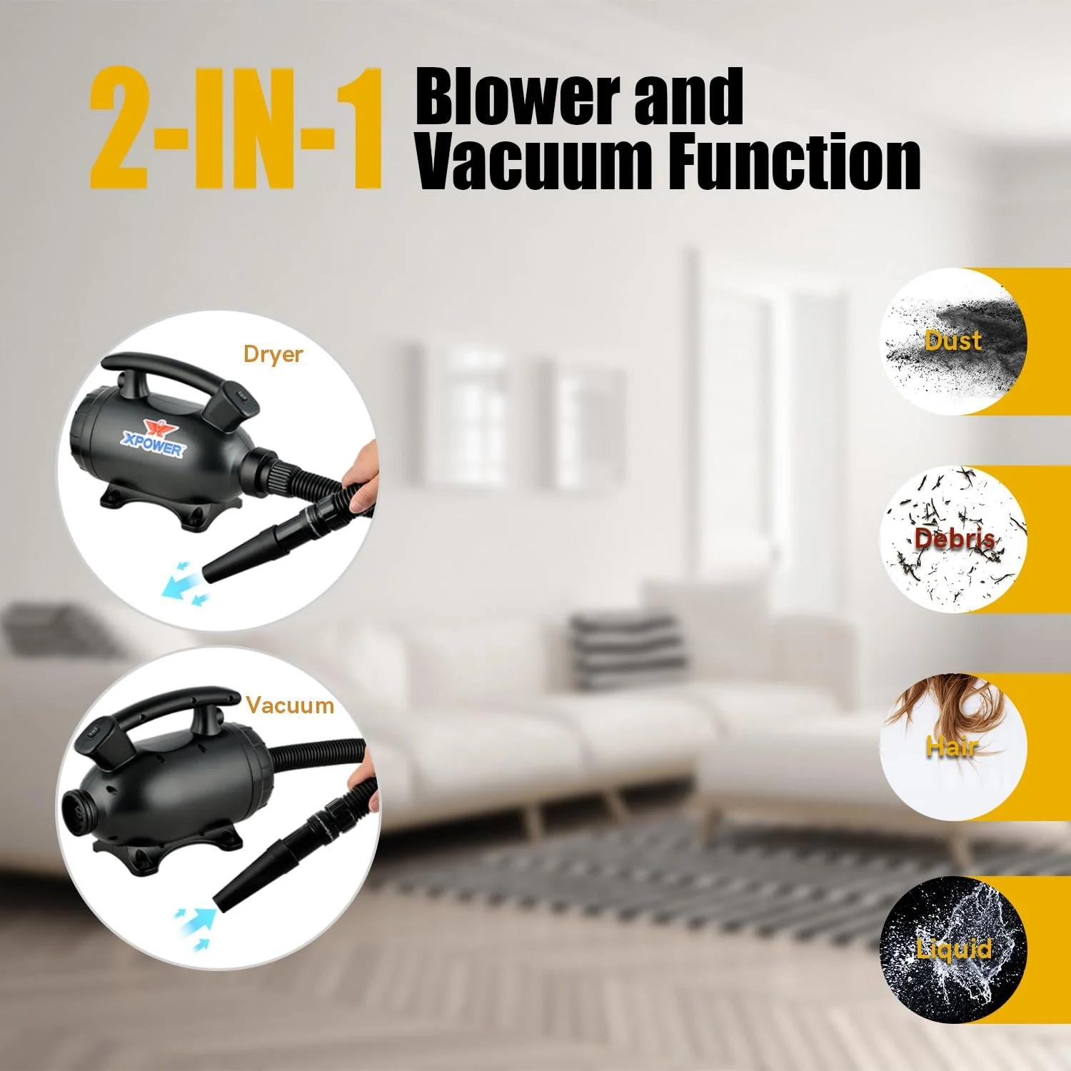 Електричний повітродувка  XPower A-6 High Performance Motor Eco-Friendly, фото №3