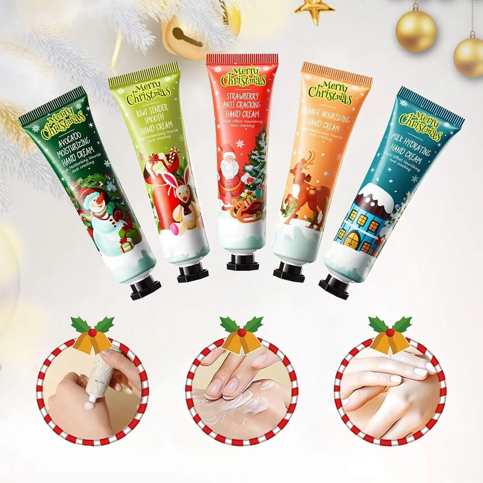 Набір кремів для рук Міні, Набір кремів для рук, 5 штук Зимовий набір кремів для рук для дуже сухої шкіри, фото №4 Набір кремів для рук Міні, Набір кремів для рук, 5 штук Зимовий набір кремів для рук для дуже сухої шкіри, фото №4