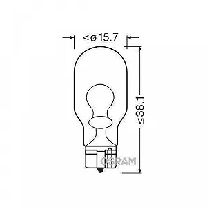 Лампа розжарювання покажчика повороту ams-OSRAM ORIGINAL 921 для зовнішніх дзеркал та бампера synthetic.ua - Фото 1