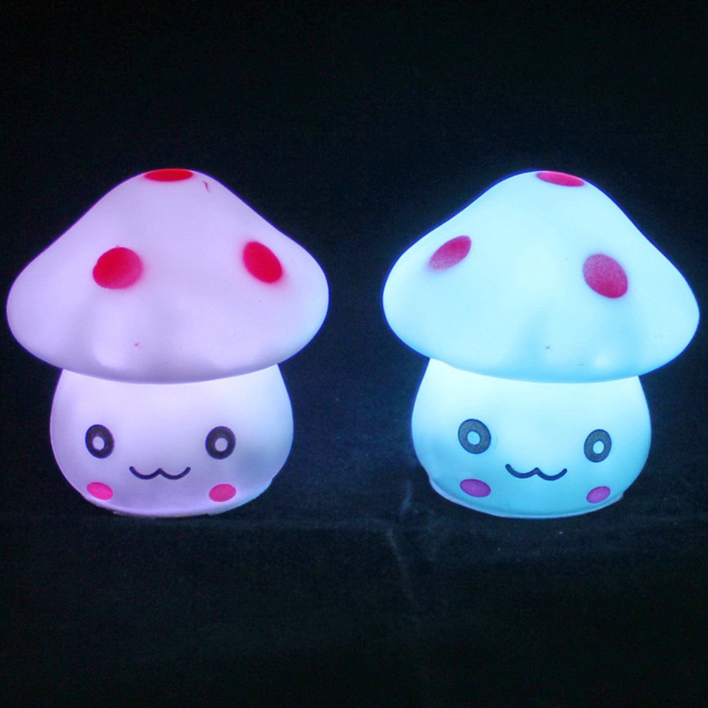 Ночник Clenp 1PC Mini Mushroom LED Мощность Изменение цветов, фото №5