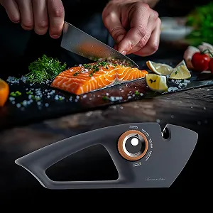 Точило для ножів Rosenstein & Söhne 5-в-1 Ручна Чорна 25 см synthetic.ua - Фото 1