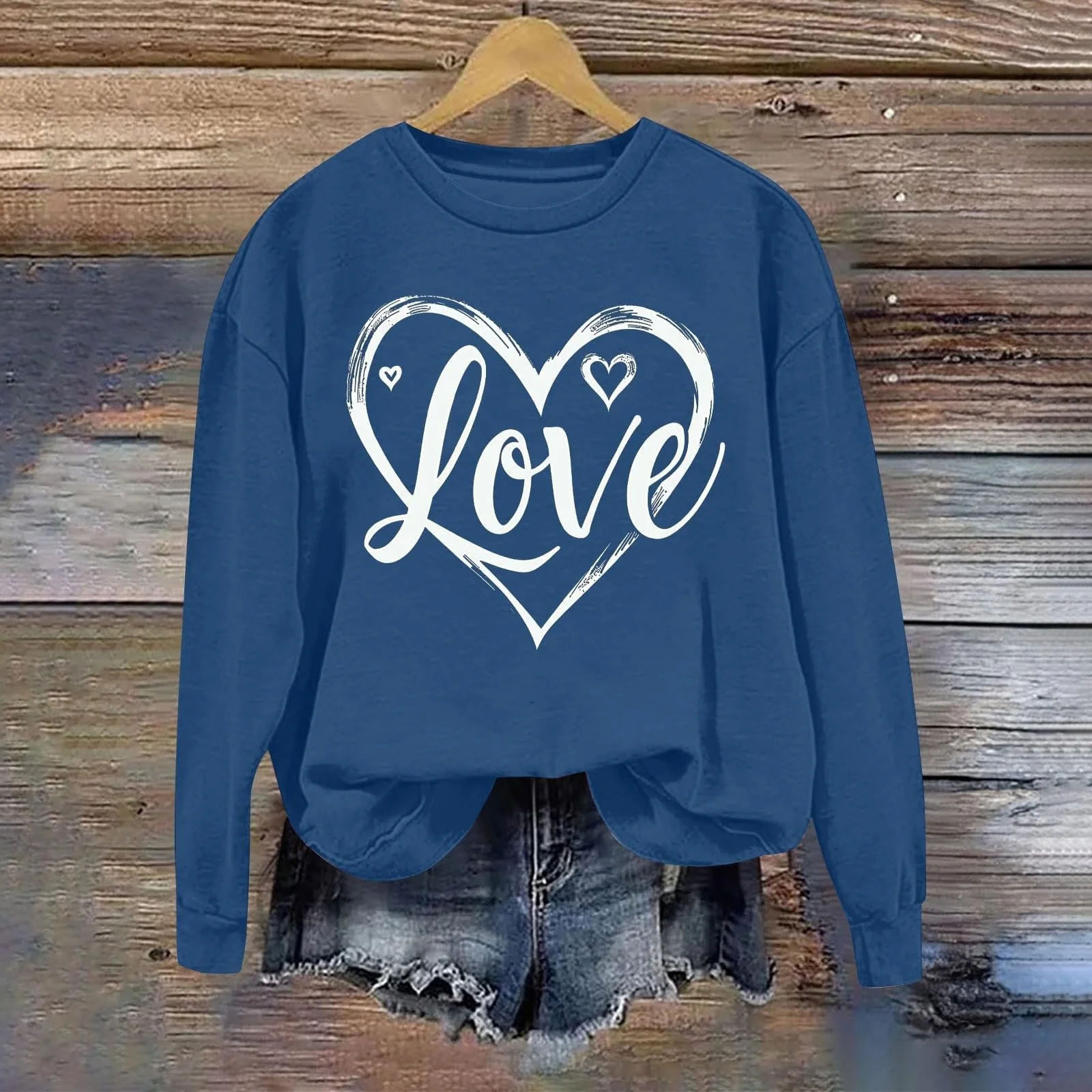 Женский свитшот Gwnauz Пуловер Модный повседневный с принтом сердца Мягкий ко Дню святого Валентина Сердце Длинный рукав Круглый вырез Зимний топ День святого Валентина Рождественский свитшот для женщин Девушек, фото №4 Женский свитшот Gwnauz Пуловер Модный повседневный с принтом сердца Мягкий ко Дню святого Валентина Сердце Длинный рукав Круглый вырез Зимний топ День святого Валентина Рождественский свитшот для женщин Девушек, фото №4