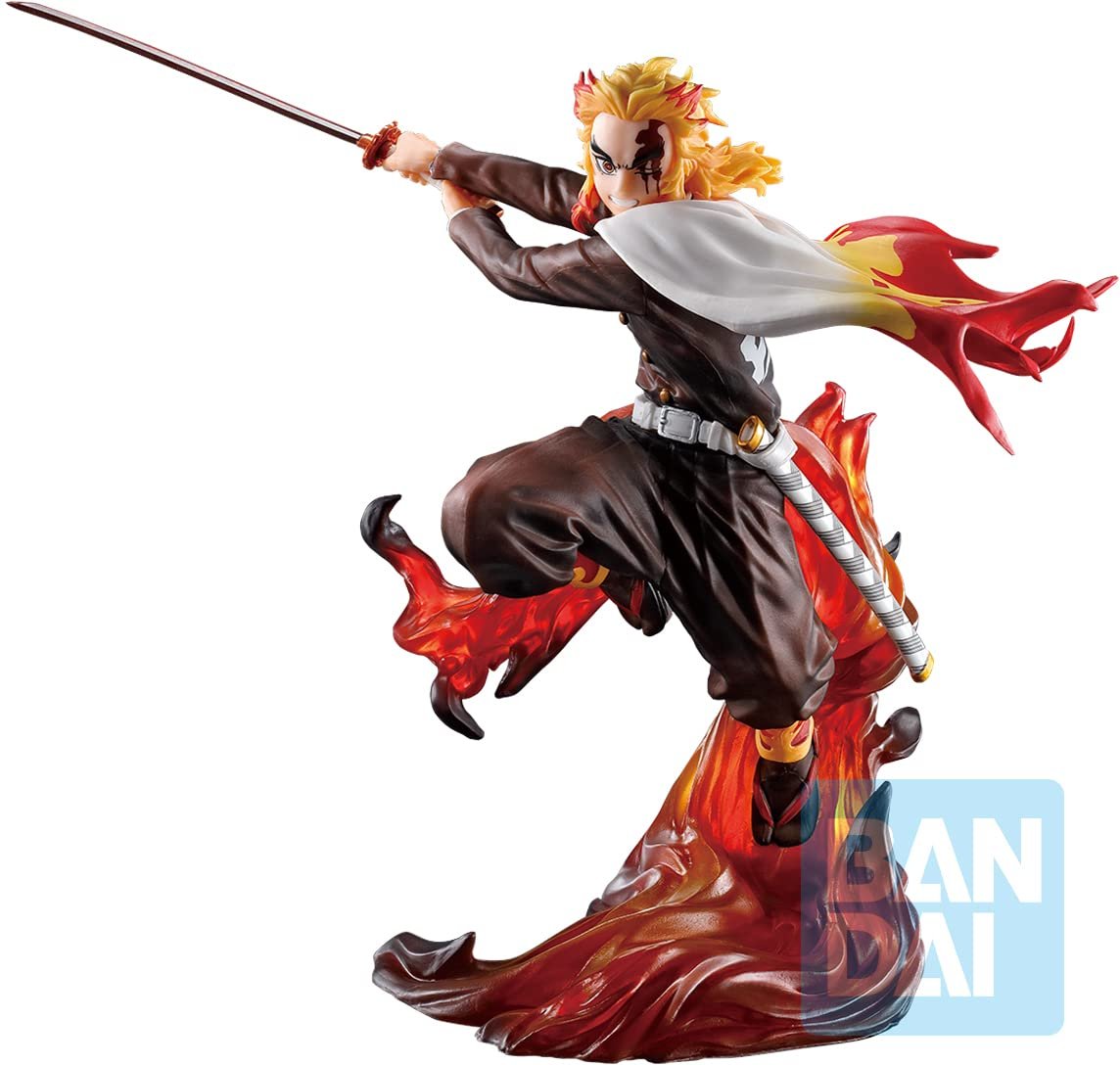 Фігурка Bandai Ichibansho Kyojuro Rengoku (Shake The Sword Burn Your Heart) Demon Slayer: Kimetsu no Yaiba, 16 см, фото №1
