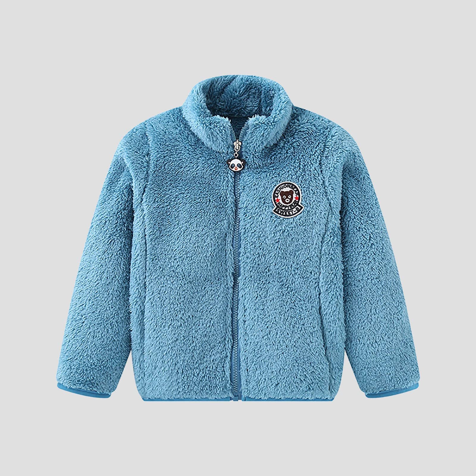 Двусторонняя флисовая куртка AYSDSKI Однотонная зимняя куртка для девочек Детская плюшевая куртка с воротником-стойкой Куртка-бомбер Переходная куртка 2-13 лет, фото №5 Двусторонняя флисовая куртка AYSDSKI Однотонная зимняя куртка для девочек Детская плюшевая куртка с воротником-стойкой Куртка-бомбер Переходная куртка 2-13 лет, фото №5