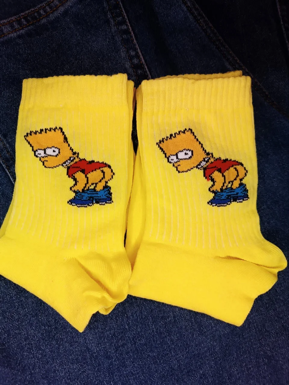 Чоловічі молодіжні шкарпетки високі жовті демісезонні 39 - 44 розмір, фото №1