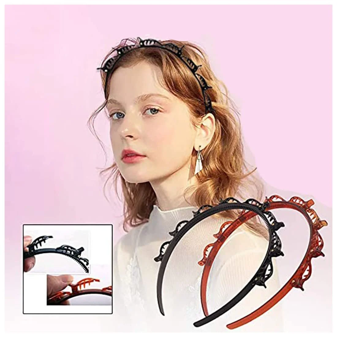 Обруч с клипсами для волос, фото №5