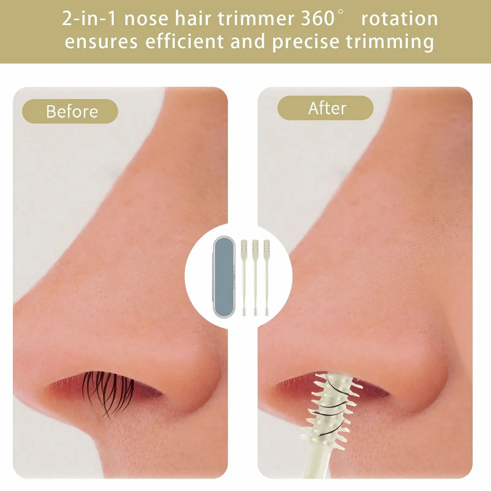 Тример для носа Подвійний сторонній Лезо 360° Жовтий, фото №6