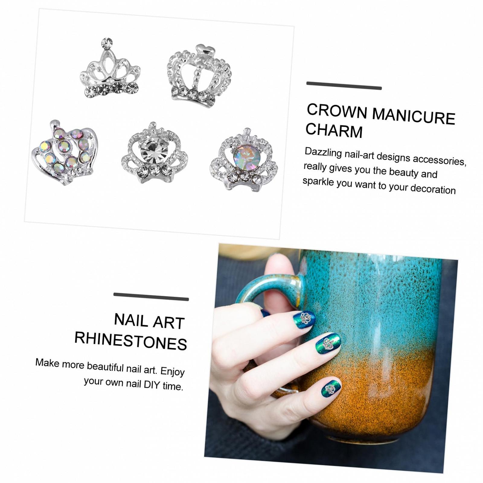 Украшение для ногтей Healvian, корона, 50 шт., фото №2