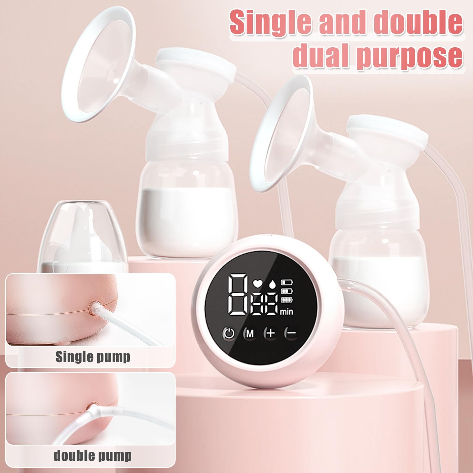 Электрический Молокоотсос Anluomania Портативный Двойной 3 Режима 9 Уровней LED, фото №4 Электрический Молокоотсос Anluomania Портативный Двойной 3 Режима 9 Уровней LED, фото №4