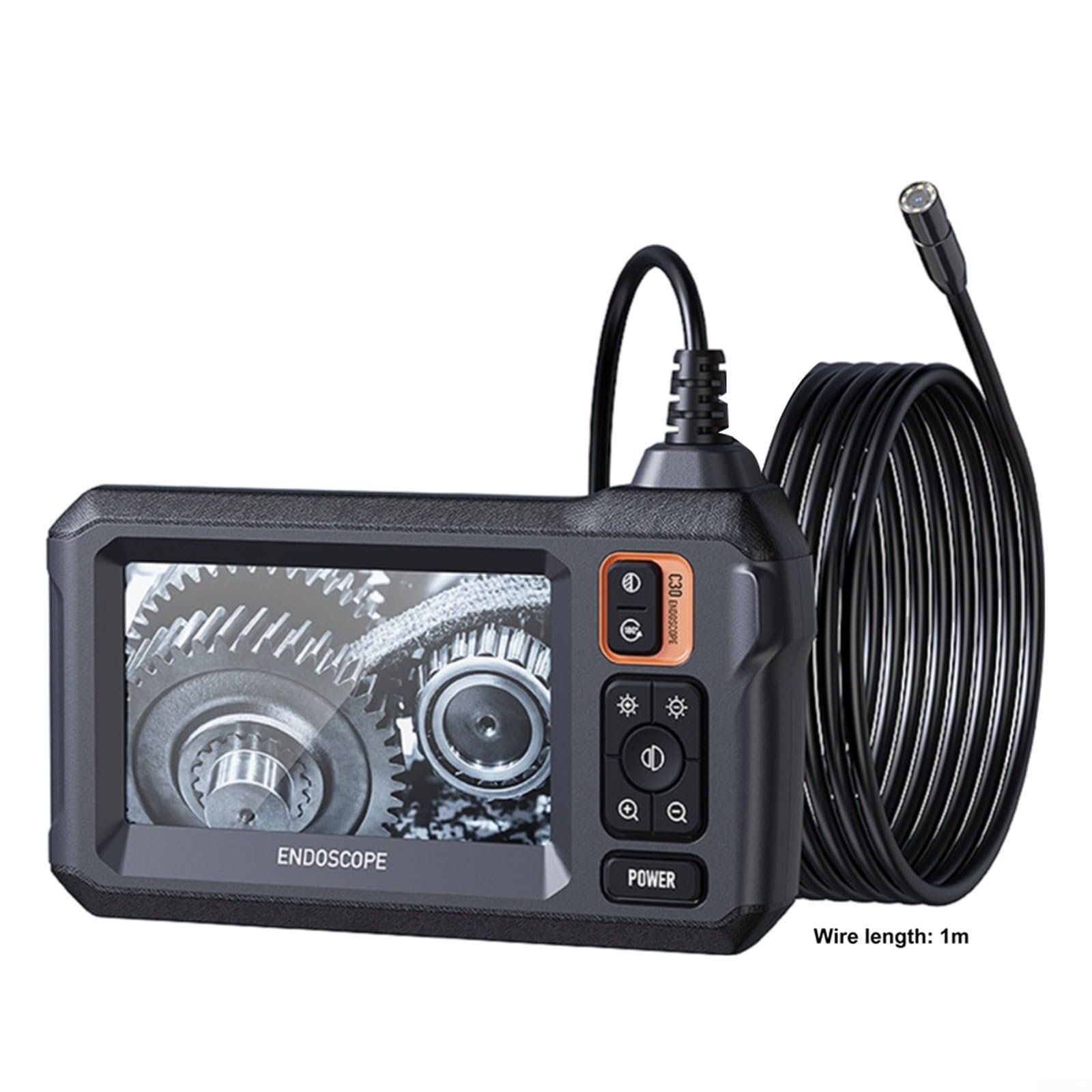 Эндоскоп Oniissy 4.3" IPS экран, промышленный, 1080P HD, 8 LED, 8 мм объектив 2,7 см, IP67 водонепроницаемая камера, фото №2
