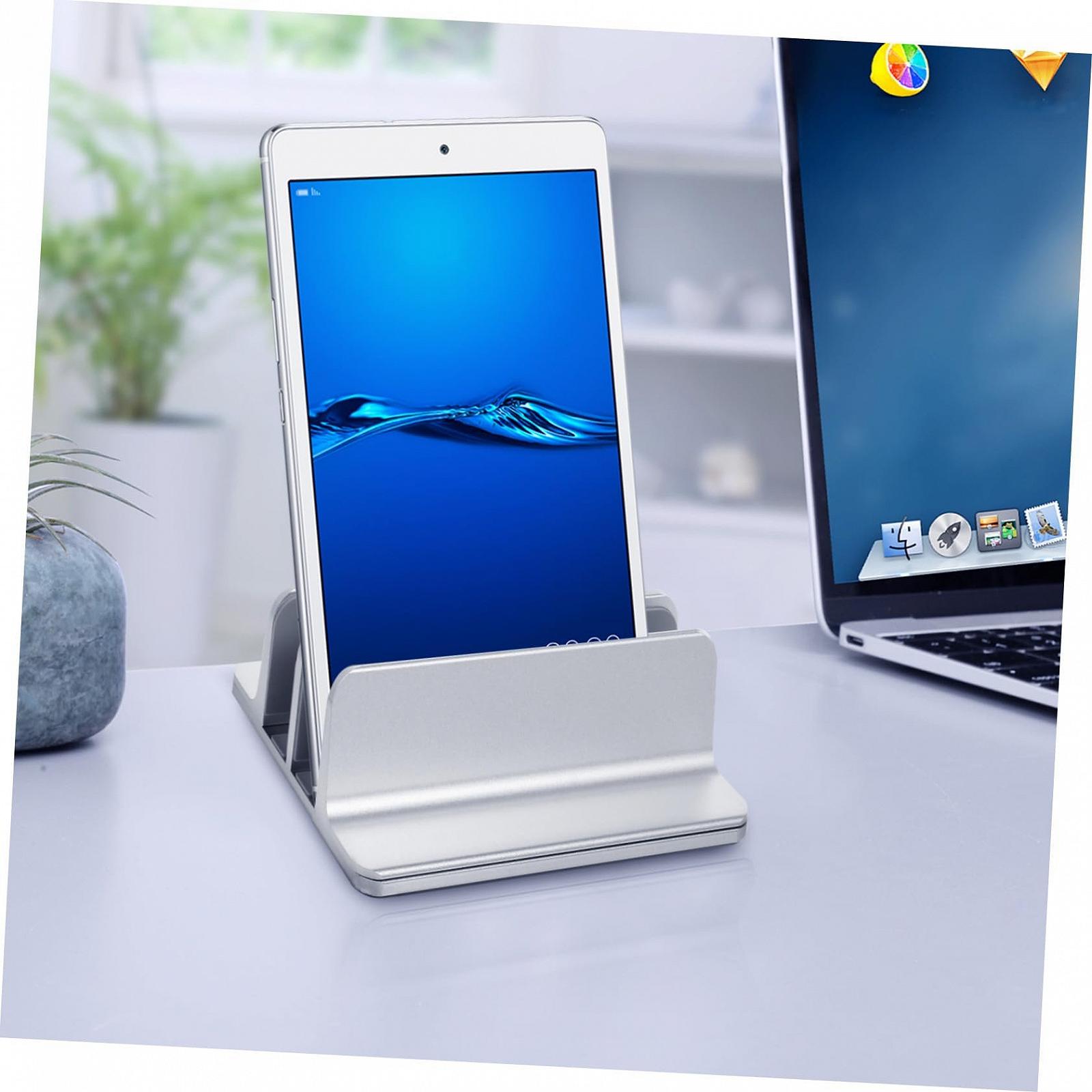 Вертикальная Подставка для ноутбука из алюминиевого сплава с двойным слотом, стабильная, для ноутбука и планшета, компактная, с рассеиванием тепла, устойчивая к царапинам, легкая, эргономичная, для стола, фото №9