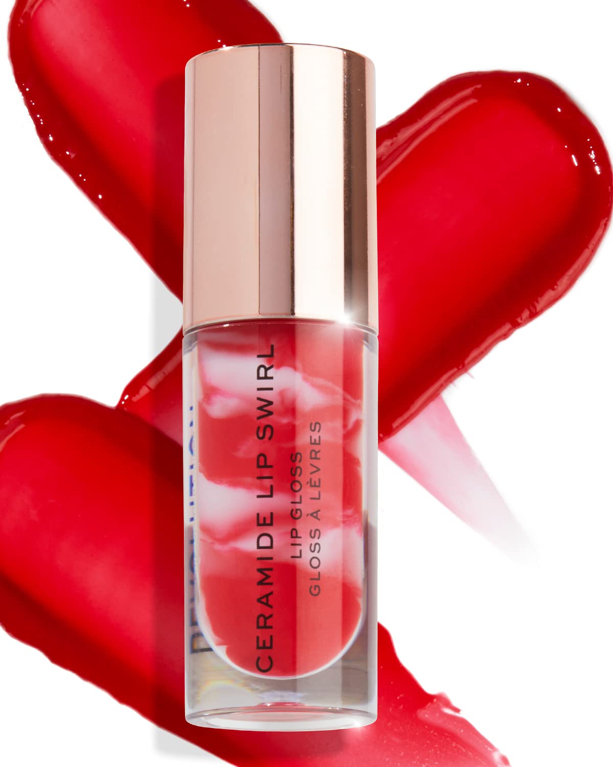 Makeup Revolution Lip Swirl Ceramide Блеск для губ Biting Red, фото №2