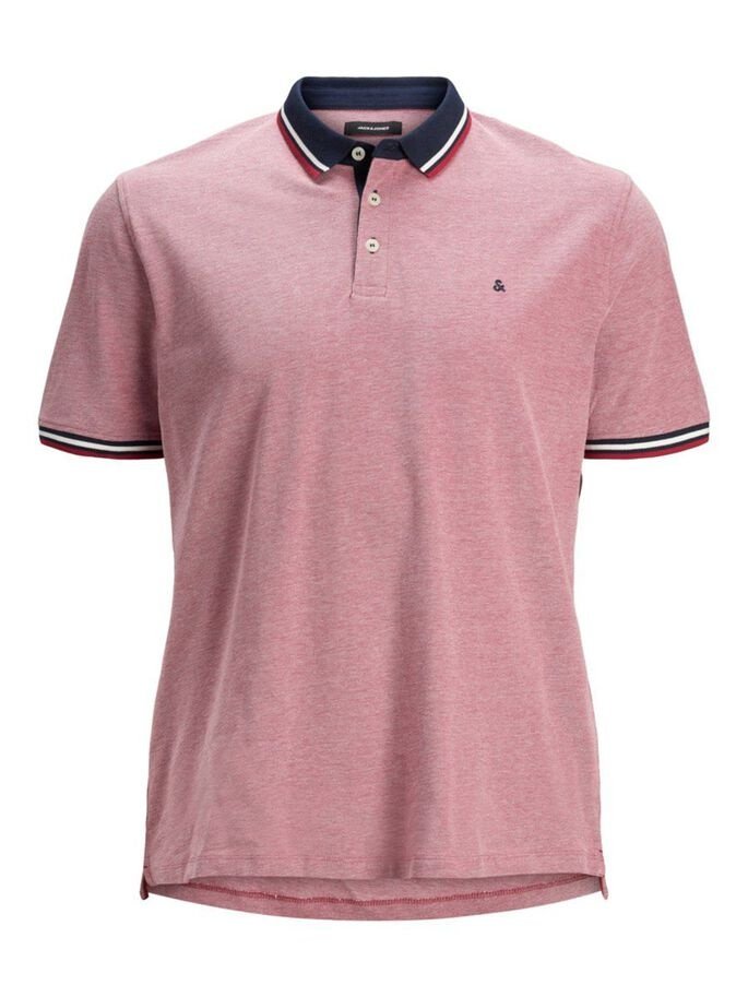Поло JJEPAULOS POLO SS NOOS PS 12143859-Rio Red-Detail:PS Jack&Jones PLUS 2XL Червоний 2XL, фото №5