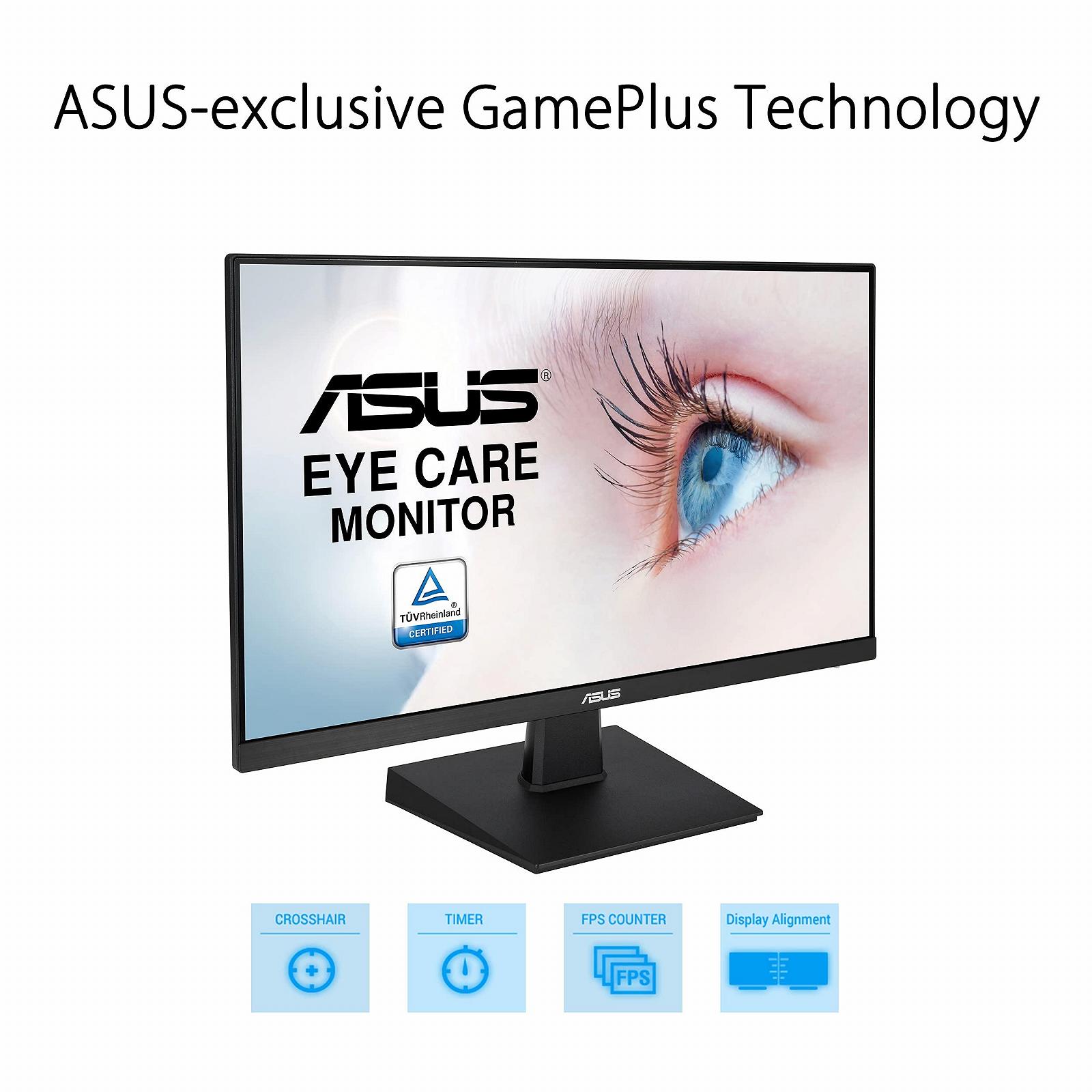Монітор ASUS Eye Care VA247HE 24 дюйми Full HD Безрамковий Без мерехтіння Синій фільтр FreeSync, фото №5