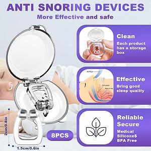 Затискачі від хропіння Srup, 8 шт., затискач для носа, роздільник для носа synthetic.ua - Фото 1