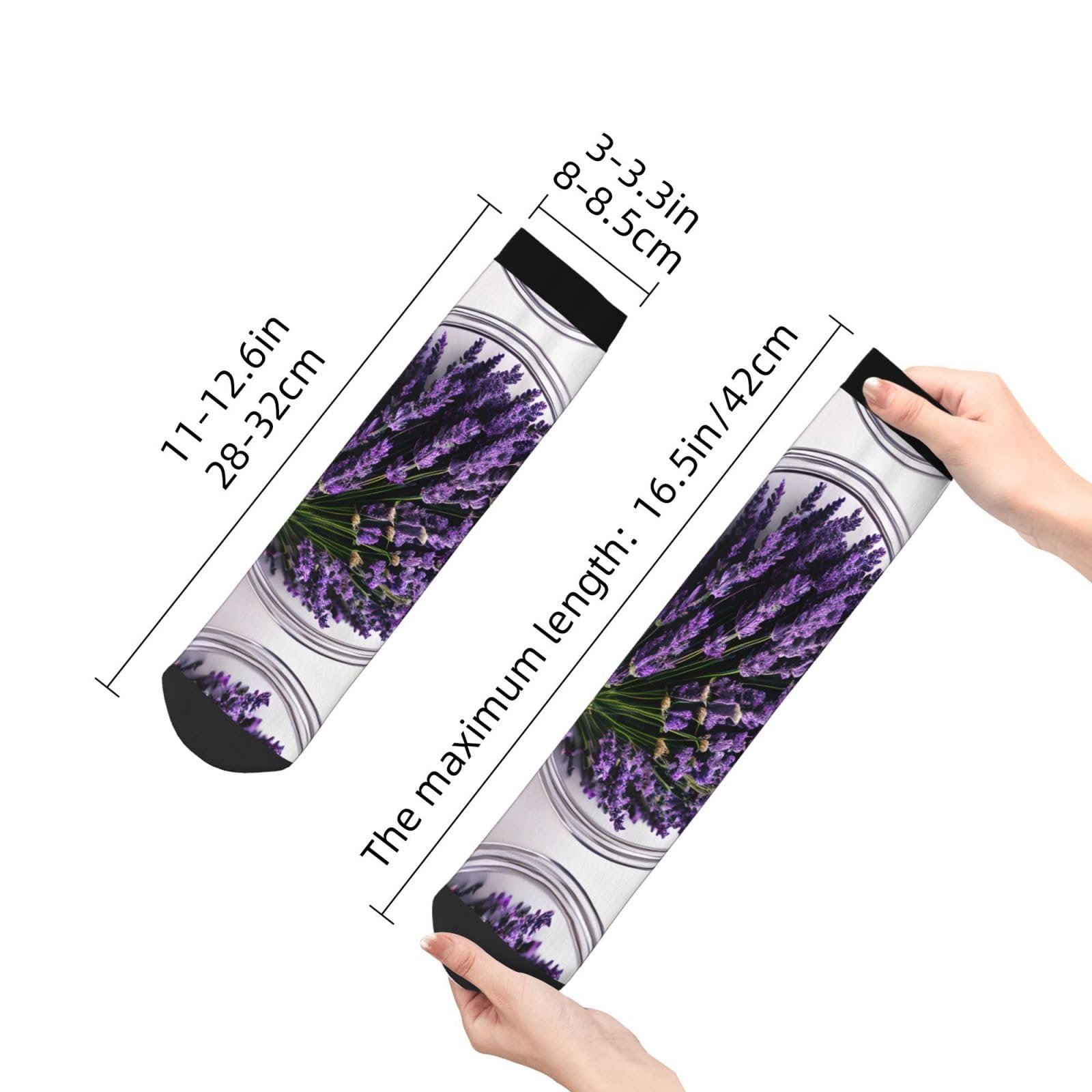 Носки SSIMOO Модные Удобные Взрослые Подходят для Всех Сезонов Фиолетовый Лаванда Фиолетовый Лаванда One Size, Фиолетовый Лаванда 1, фото №5