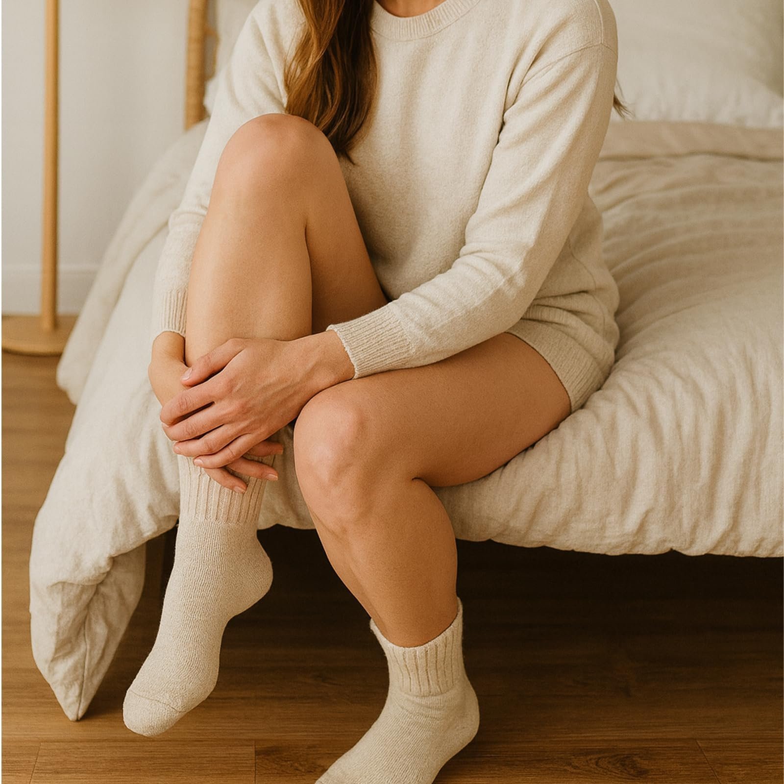 Носки Женские Cuddly Socks 35-38 Бежевый, Хаки и Светло-коричневый, фото №5