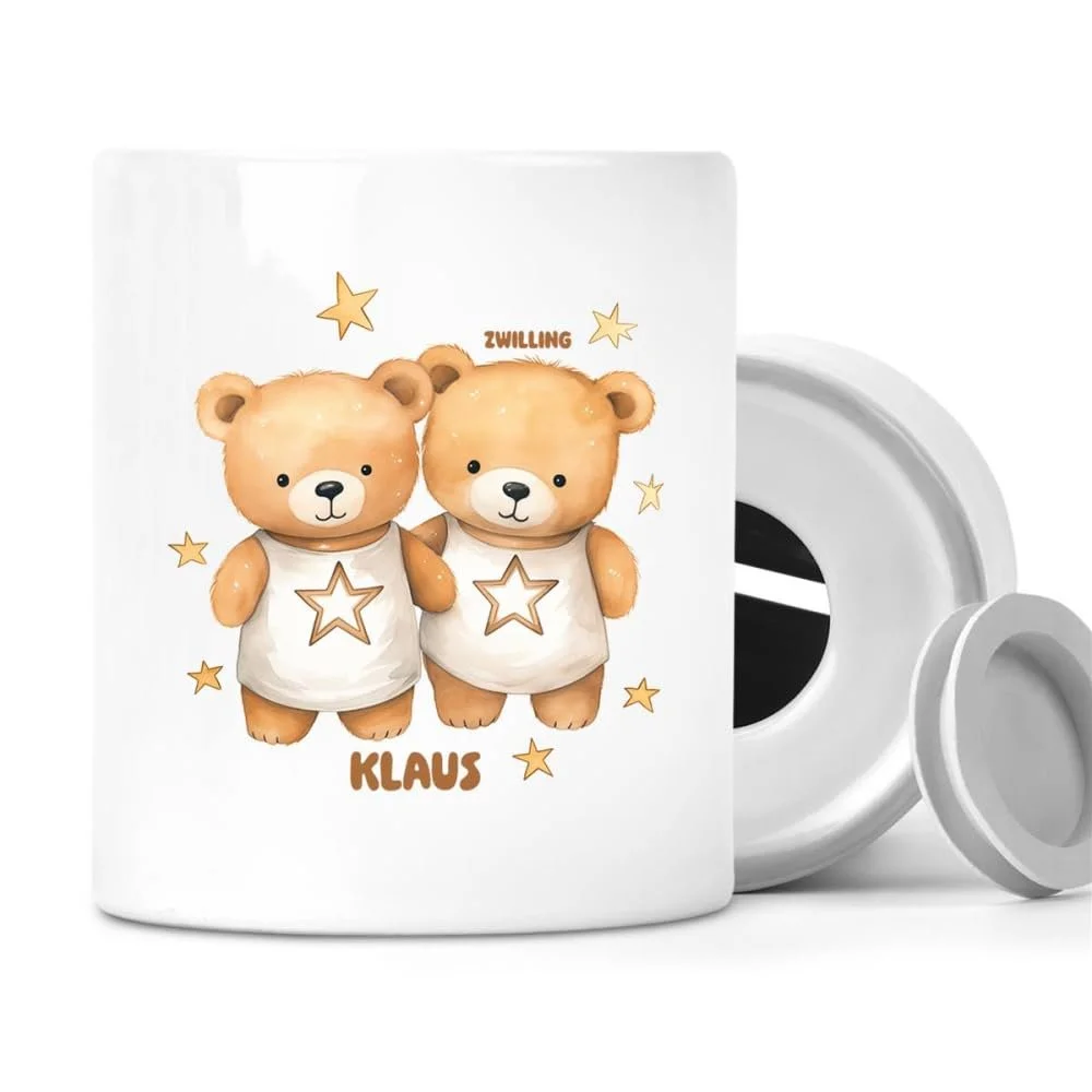 Скарбничка Близнюки #1 персональна з ім'ям, фото №1