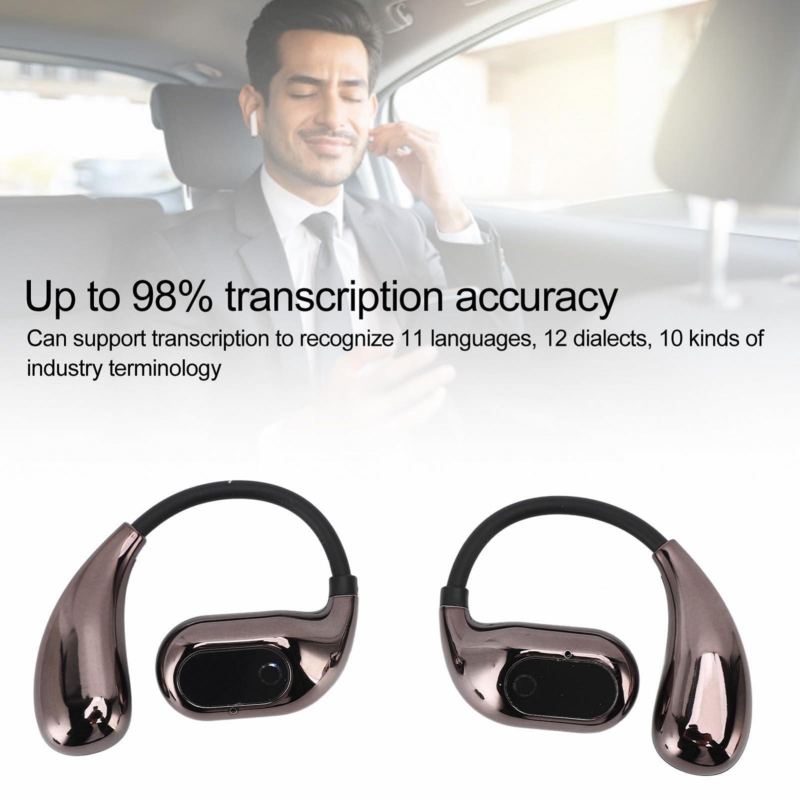 Наушники для перевода AI голосового перевода в реальном времени для путешествий на работу Черный, фото №4