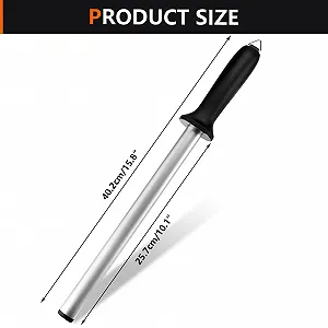 Мусат для ножів 10 дюймів (25,4 см) алмазний з нековзною ручкою для кухні та полювання synthetic.ua - Фото 1