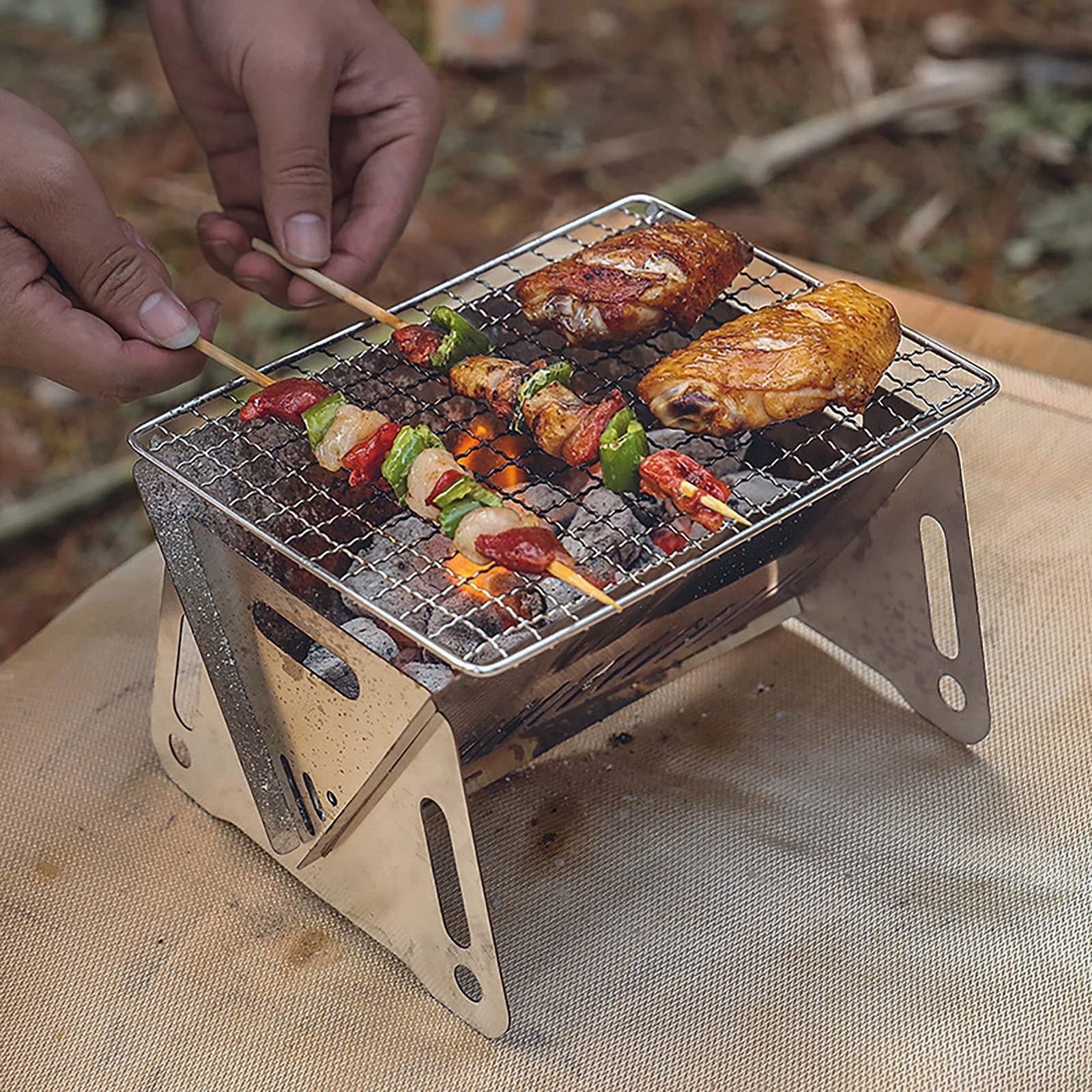 Піч-гриль Camping Stove Складана Вугільна Нержавіюча сталь, фото №4