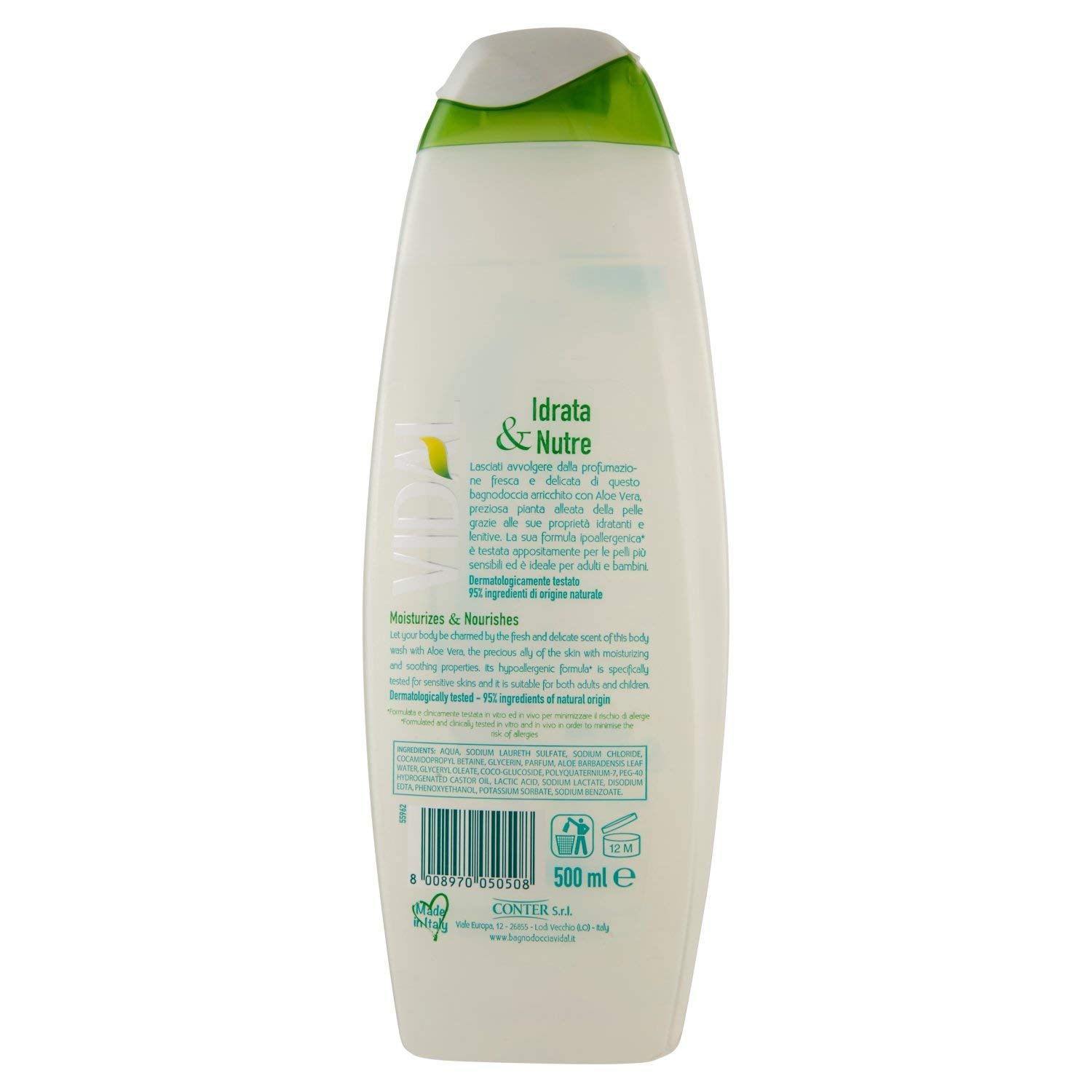 Гель для душу Vidal Aloe Vera 500 мл, фото №3