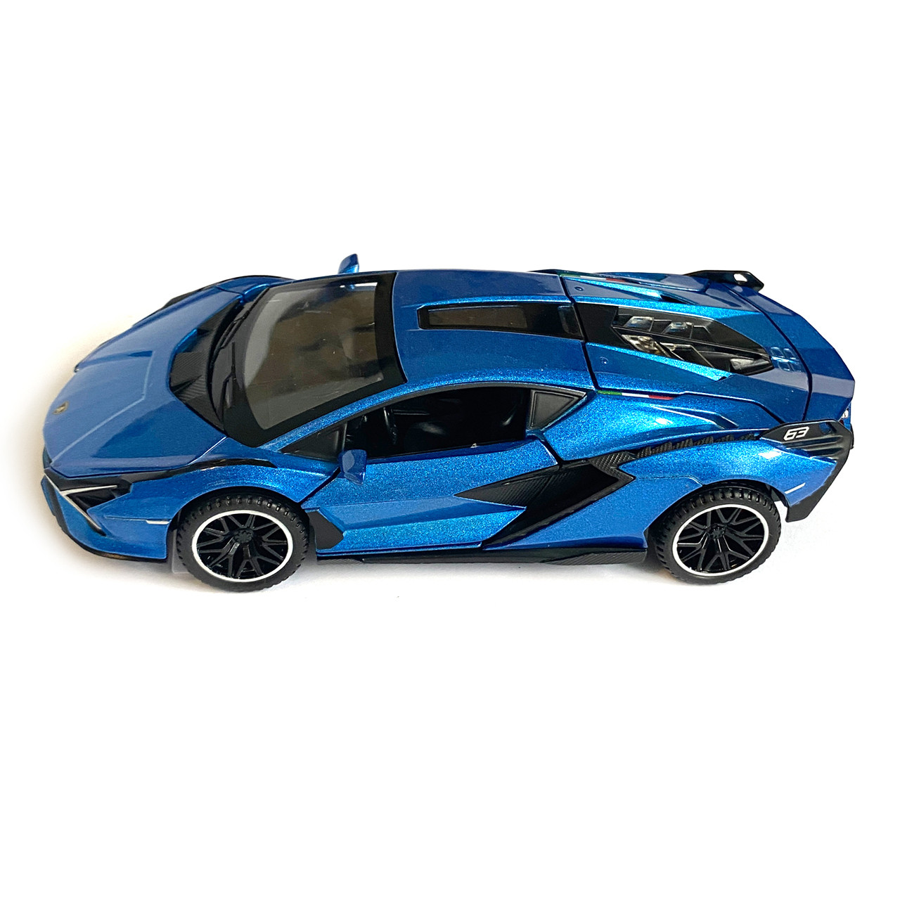Ігральна машина металевий Lamborghini Sian Lamborghini Sian АвтоЕксперт блакитний колір світла звуку, фото №3
