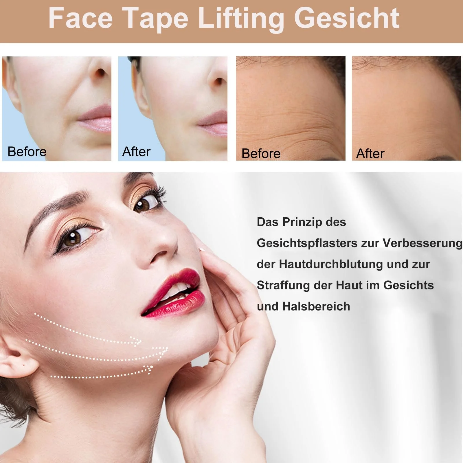 Тейп для лица для лифтинга 2 шт., фото №5