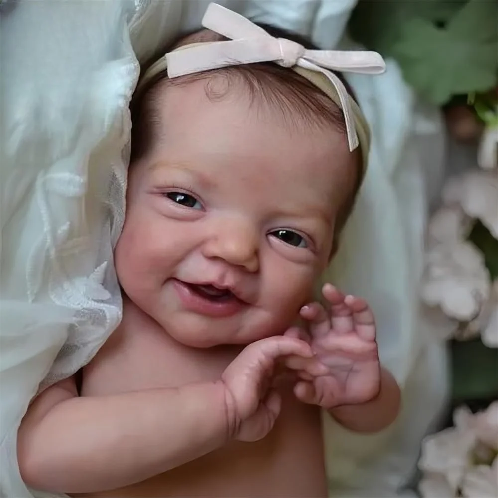 Кукла OHIJGN Reborn Девочка Reborn Baby 48 см Реалистичная ручная работа Мягкое тело из винила, как настоящий ребенок, фото №3