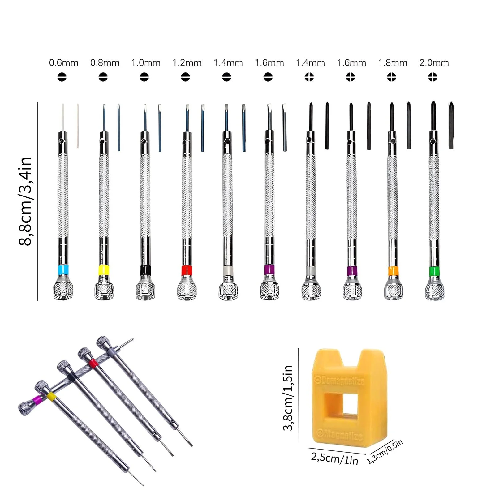 Набір викруток годинникаря 0.6 мм - 2.0 мм, фото №3