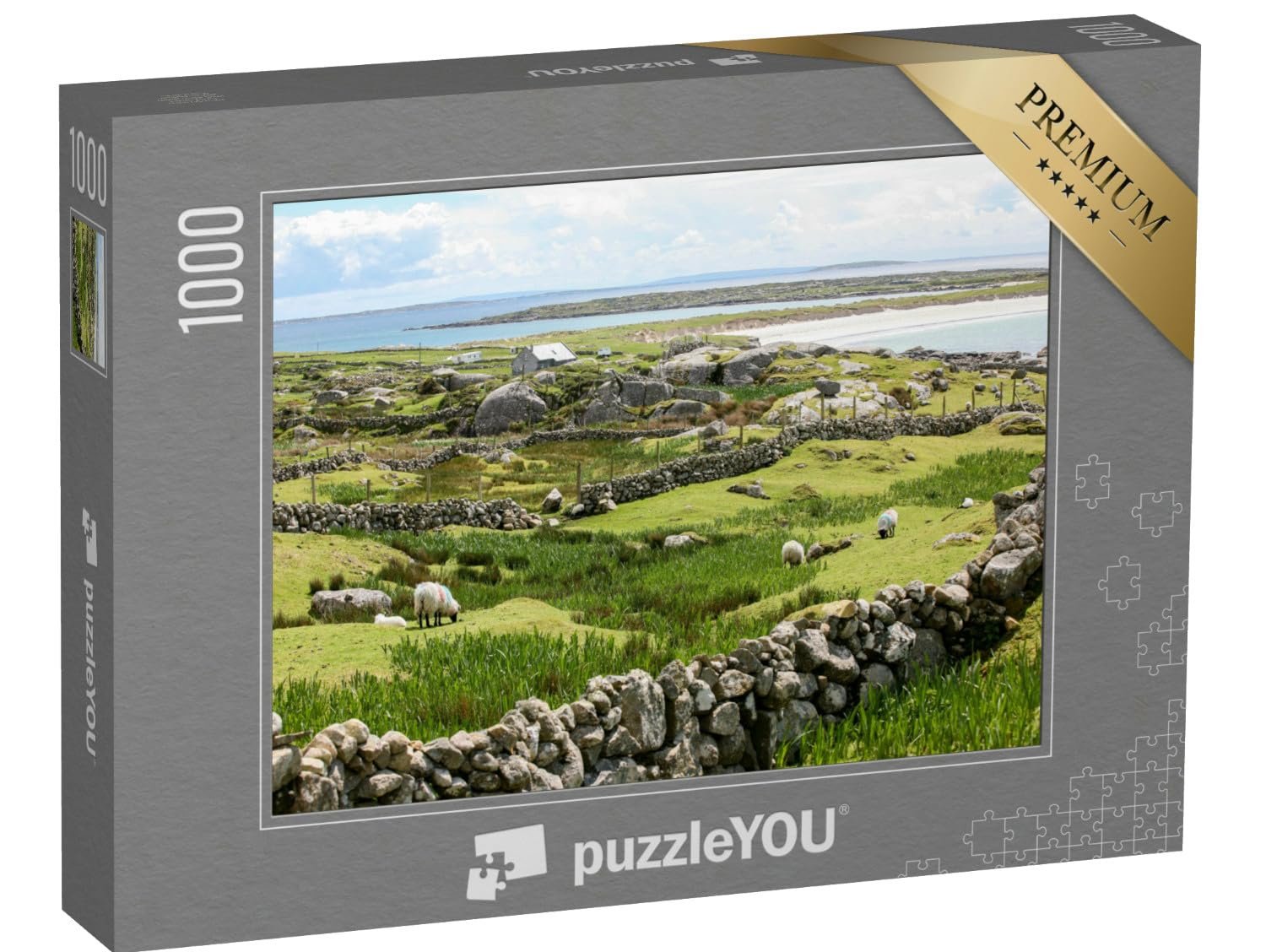 Пазл puzzleYOU Ireland Jigsaw Puzzle Collection Irish Stone Walls on the Coast 1000 элементов, фото №1