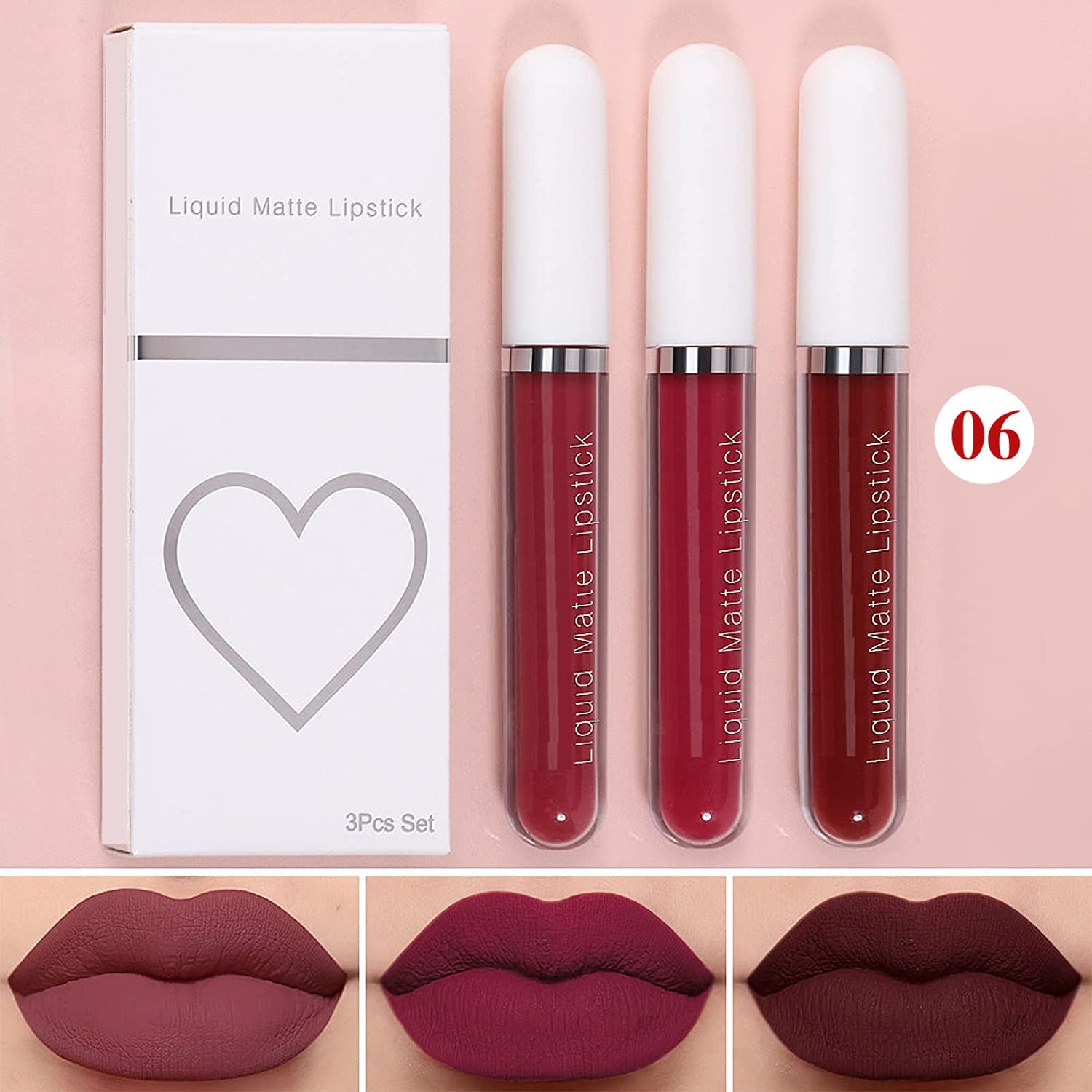 Набор Жидкая помада Matte Colours Водостойкая долговечная Жидкий блеск для губ Подарки, фото №3