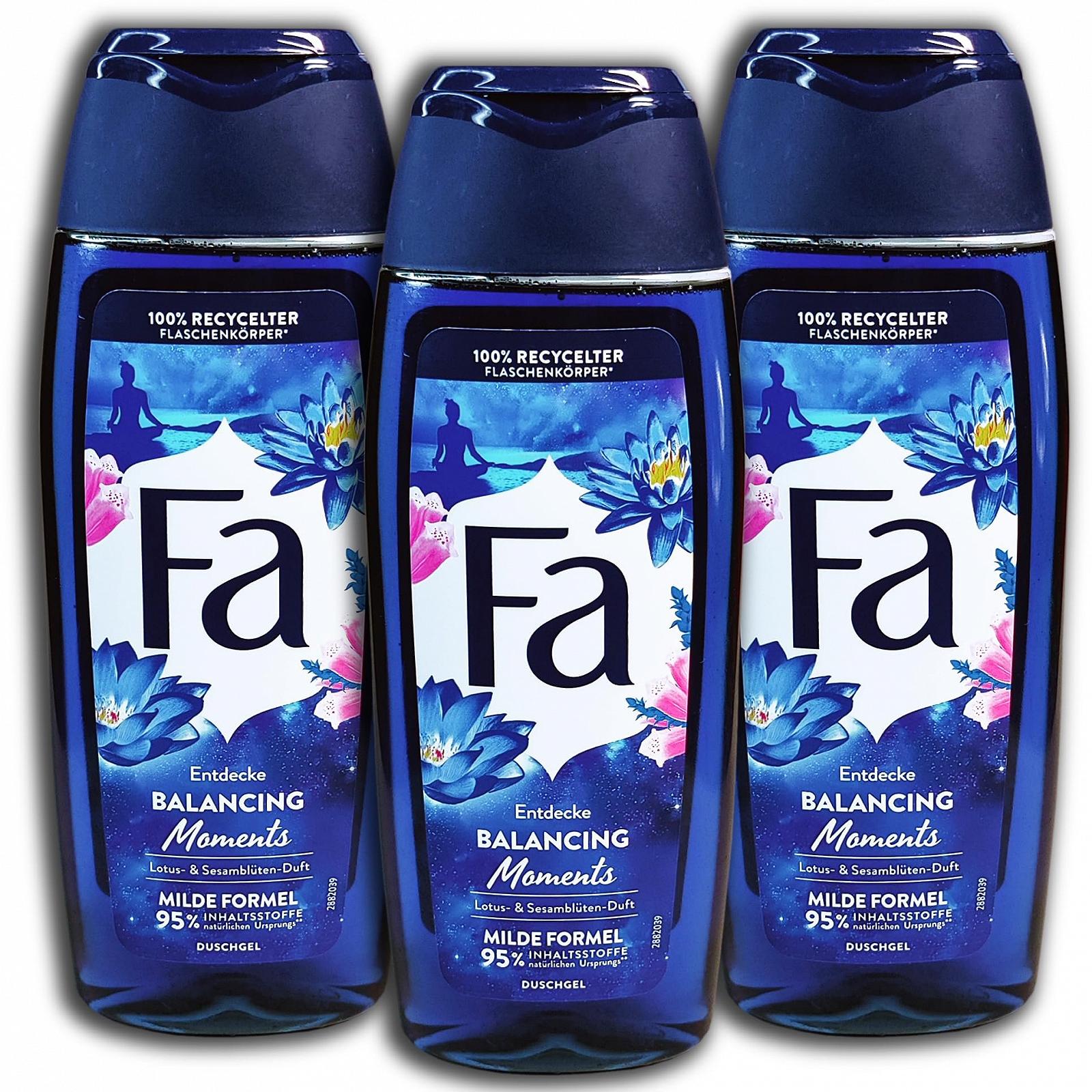 Гель для душа Fa Balancing Moments 3 x 250 мл, фото №1