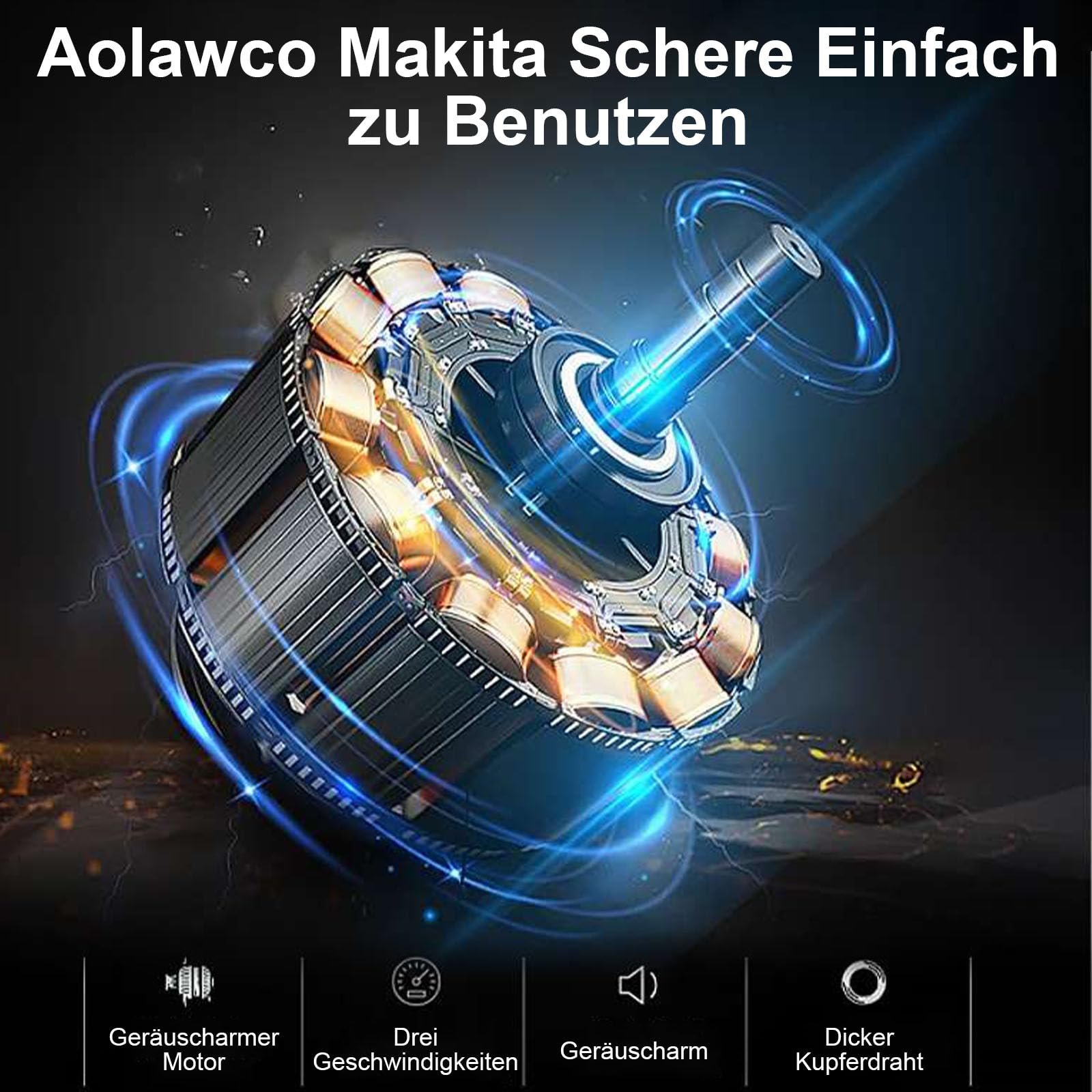 Секатор Aolawco електричний бездротовий Сумісний з Makita 18 V з LCD-дисплеєм і 4-рівневим регулюванням леза, фото №7