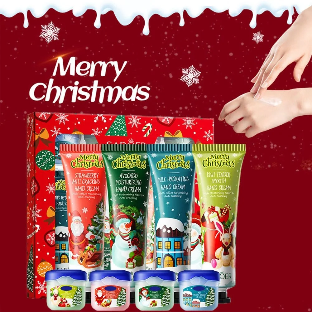Набір міні-кремів для рук Різдвяний набір, 8 шт, фото №7