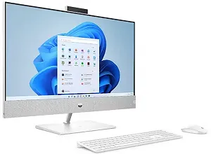 Моноблок HP Pavilion 27-ca2001nl / Intel Core i5-13400T / RAM 8GB / SSD 512GB / GeForce GTX 1650 / 2 x HDMI / LAN / Wi-Fi 6 / Bluetooth 5.3 / Windows 11 Home / Белый synthetic.ua - Фото 1