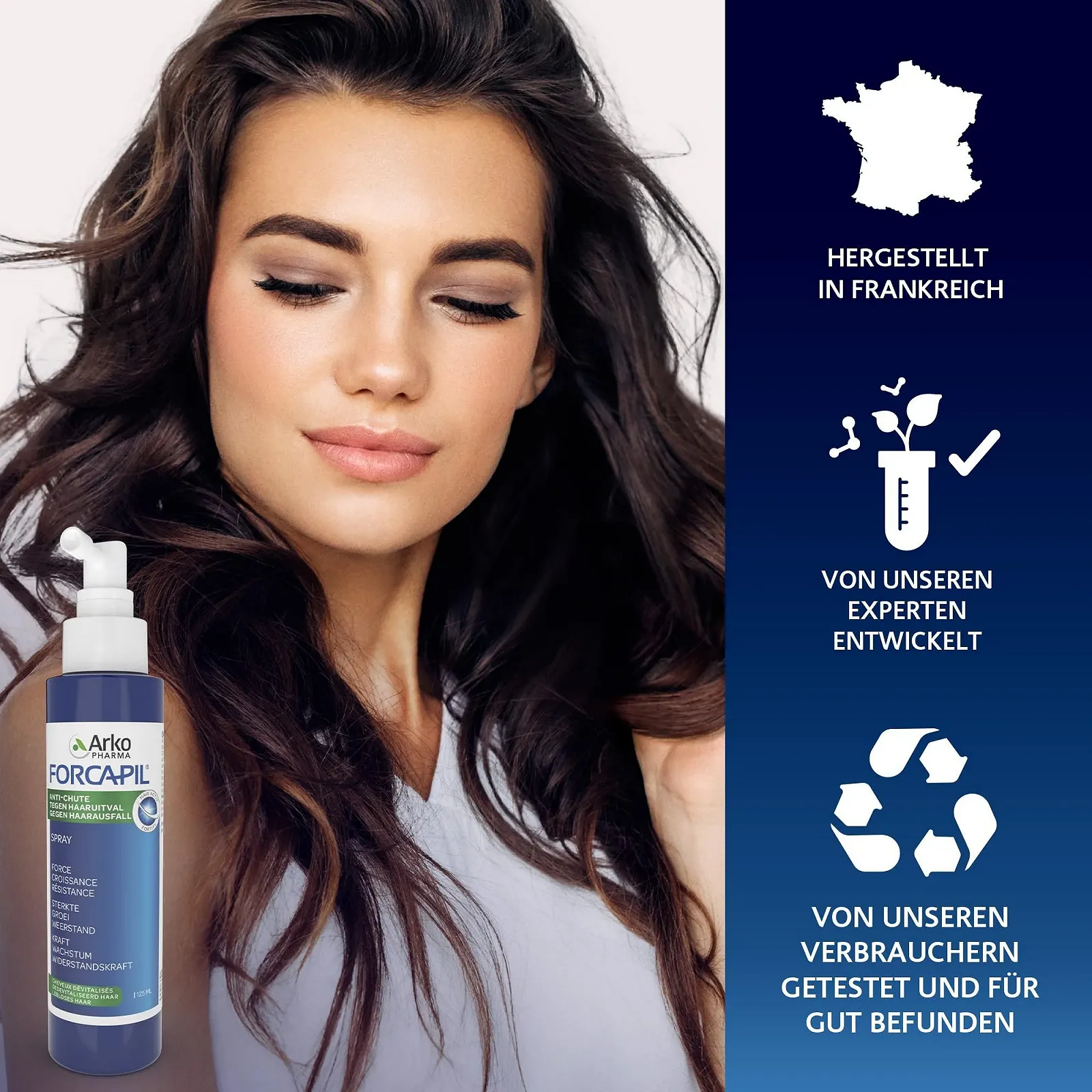Спрей ARKOPHARMA FORCAPIL Проти випадіння волосся - Клінічно доведена ефективність 125 мл, фото №6