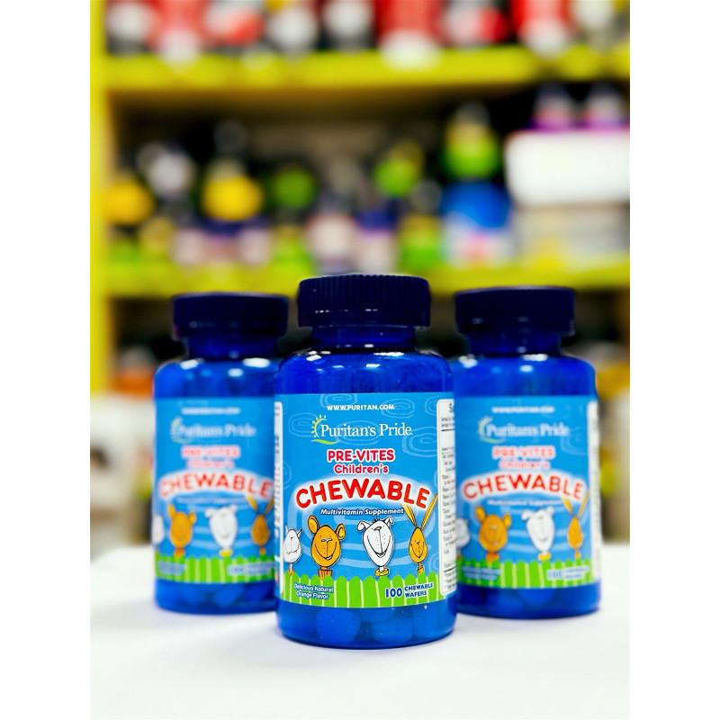 Мультивитамины для детей Puritan's Pride Pre-Vites Childrens Multivitamin 100 chewable tablets, фото №3 Мультивитамины для детей Puritan's Pride Pre-Vites Childrens Multivitamin 100 chewable tablets, фото №3