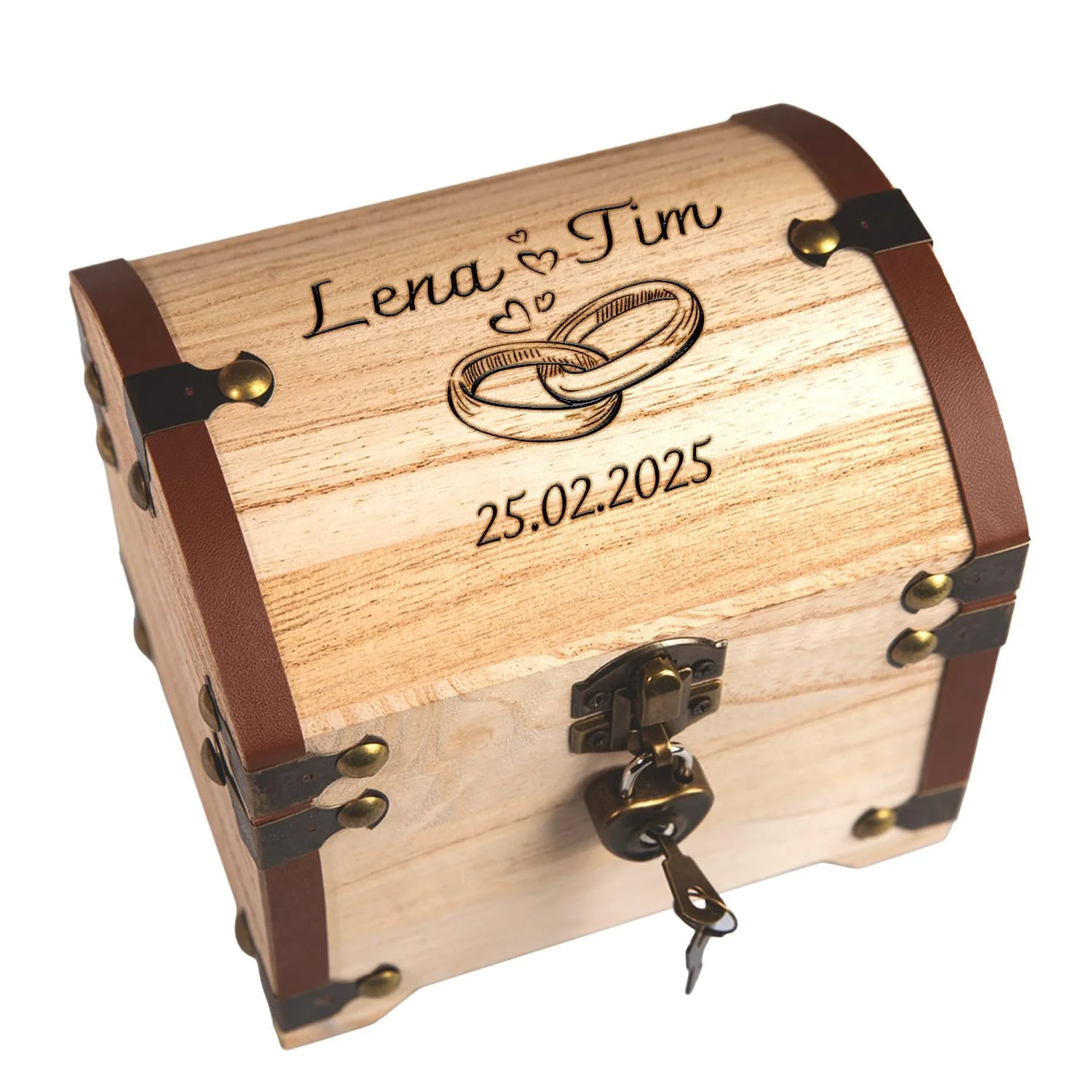 Скриня для грошей весільна з індивідуальним гравіюванням, фото №1