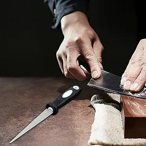 Точильний камінь двосторонній нековзний для садових інструментів та ножиць synthetic.ua - Фото 1