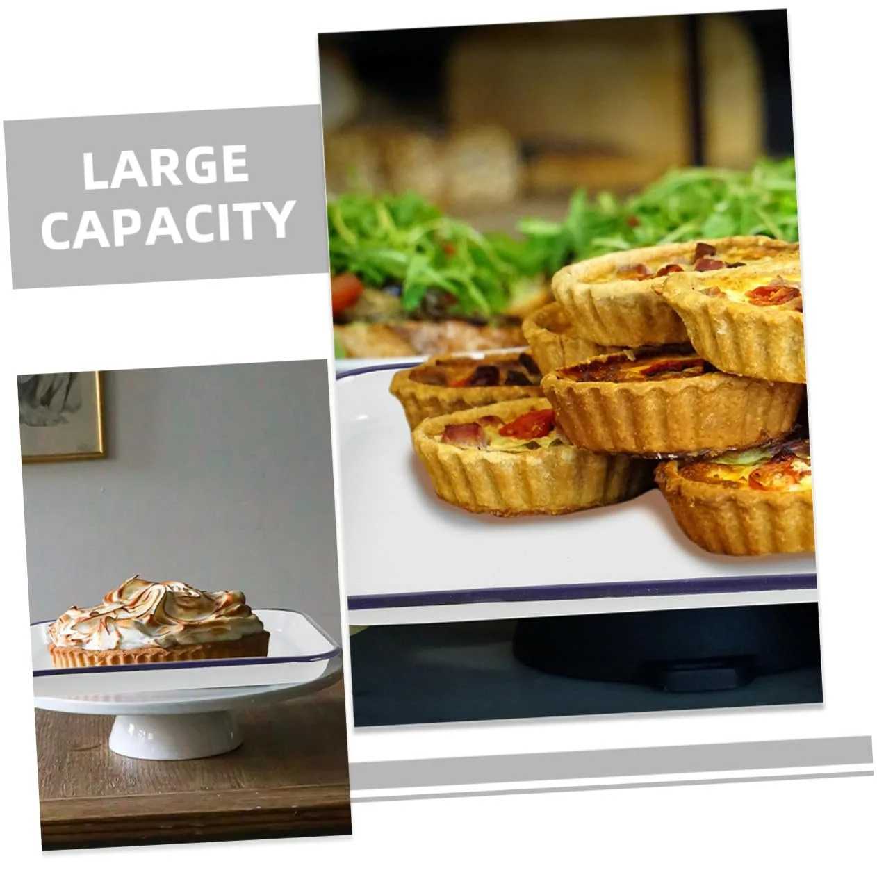 Деко Homoyoyo прямокутне емальоване термостійке біле, фото №8