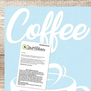 Наклейка вінілова Coffee Takeaway Cup Cafe Shop synthetic.ua - Фото 1