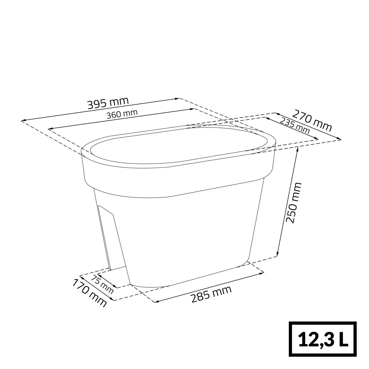 Балконный ящик Lofly L 400 мм Фуксия, фото №2