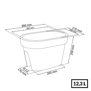 Балконный ящик для цветов Lofly Balcony Flower Box L 400 мм Белый synthetic.ua - Фото 1