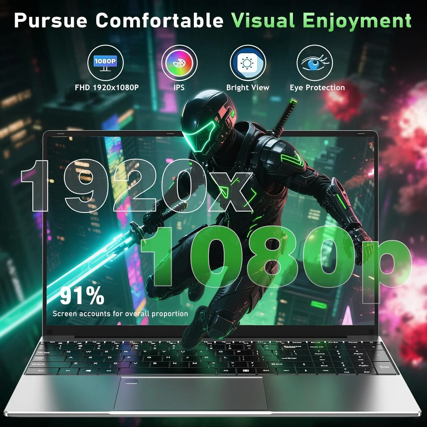 Ноутбук 15.6" FUNYET LAITMIN G5 Ryzen 7 5700U RAM 16GB SSD 512GB Windows 11, фото №4