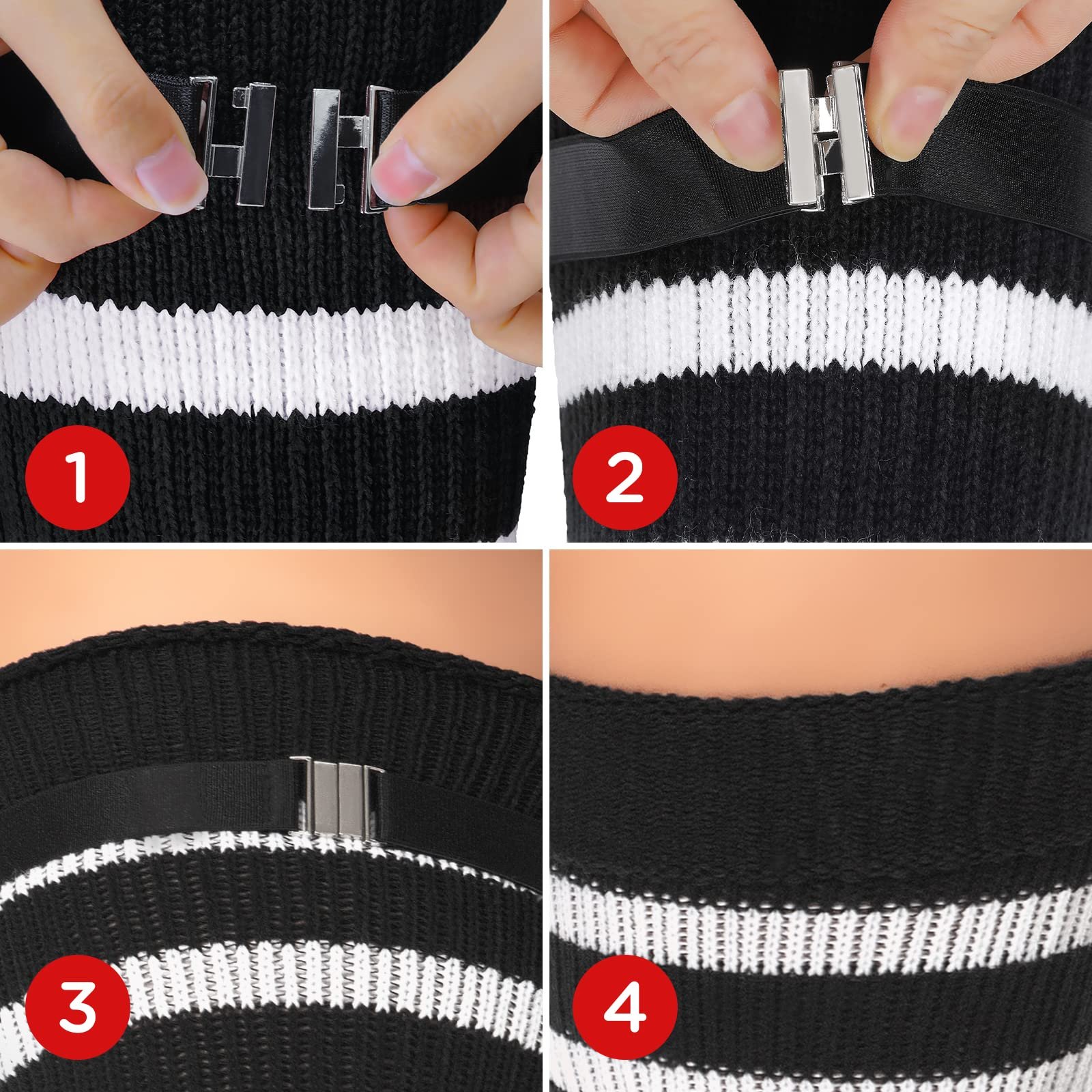 Вязаные чулки LittleForBig выше колена с полосатыми косами большого размера, фото №3