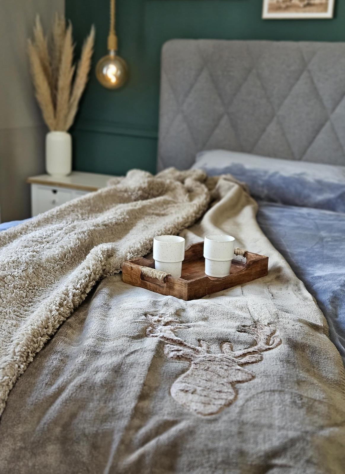 Плед Пухнастий Meinposten Олень, 150 x 200 см, Поліестер, Двосторонній, Коричневий, фото №6