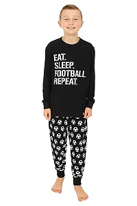 Піжама для хлопчиків Eat Sleep Football Repeat Бавовна synthetic.ua - Фото 1