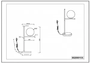 Настільна лампа Trio Leuchten Pure 502000132 метал чорний матовий скло біле 1x E14 synthetic.ua - Фото 1