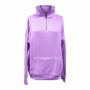 Женская Толстовка на Молнии, Удобная, с Высоким Воротником, Однотонная, Повседневная, Workou, на Молнии, Воротник, Свободный Крой, на Флисе, Зимняя, Осенняя, Однотонные Худи 2025 synthetic.ua - Фото 1